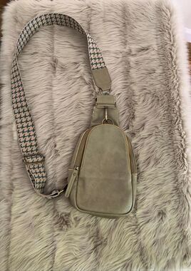 Anthropologie Liberty Sling/Cross Bag Khaki /Taupe Urban Original Vegan